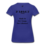 D'IMAG'E Couture Wordmark & Slogan Women's Premium T-Shirt - royal blue