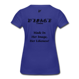 D'IMAG'E Couture Wordmark & Slogan Women's Premium T-Shirt - royal blue