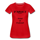 D'IMAG'E Couture Wordmark & Slogan Women's Premium T-Shirt - red