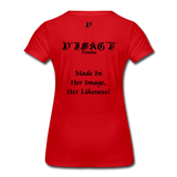 D'IMAG'E Couture Wordmark & Slogan Women's Premium T-Shirt - red