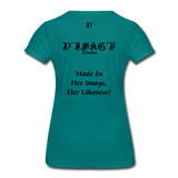 D'IMAG'E Couture Wordmark & Slogan Women's Premium T-Shirt - teal