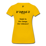 D'IMAG'E Couture Wordmark & Slogan Women's Premium T-Shirt - sun yellow