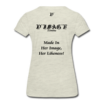 D'IMAG'E Couture Wordmark & Slogan Women's Premium T-Shirt - heather oatmeal