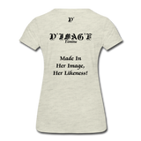 D'IMAG'E Couture Wordmark & Slogan Women's Premium T-Shirt - heather oatmeal