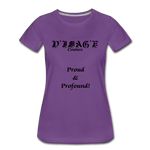 D'IMAG'E Couture Wordmark & Slogan Women's Premium T-Shirt - purple