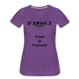 D'IMAG'E Couture Wordmark & Slogan Women's Premium T-Shirt - purple