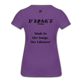 D'IMAG'E Couture Wordmark & Slogan Women's Premium T-Shirt - purple