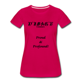 D'IMAG'E Couture Wordmark & Slogan Women's Premium T-Shirt - dark pink