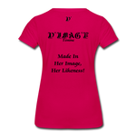 D'IMAG'E Couture Wordmark & Slogan Women's Premium T-Shirt - dark pink