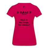 D'IMAG'E Couture Wordmark & Slogan Women's Premium T-Shirt - dark pink