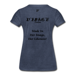 D'IMAG'E Couture Wordmark & Slogan Women's Premium T-Shirt - heather blue