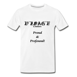 D'IMAG'E Couture Wordmark & Slogan Men's Premium T-Shirt - white