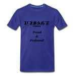 D'IMAG'E Couture Wordmark & Slogan Men's Premium T-Shirt - royal blue