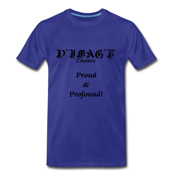 D'IMAG'E Couture Wordmark & Slogan Men's Premium T-Shirt - royal blue