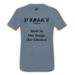 D'IMAG'E Couture Wordmark & Slogan Men's Premium T-Shirt - steel blue