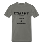 D'IMAG'E Couture Wordmark & Slogan Men's Premium T-Shirt - asphalt gray