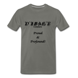 D'IMAG'E Couture Wordmark & Slogan Men's Premium T-Shirt - asphalt gray