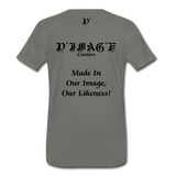 D'IMAG'E Couture Wordmark & Slogan Men's Premium T-Shirt - asphalt gray