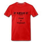 D'IMAG'E Couture Wordmark & Slogan Men's Premium T-Shirt - red