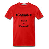 D'IMAG'E Couture Wordmark & Slogan Men's Premium T-Shirt - red