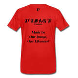 D'IMAG'E Couture Wordmark & Slogan Men's Premium T-Shirt - red