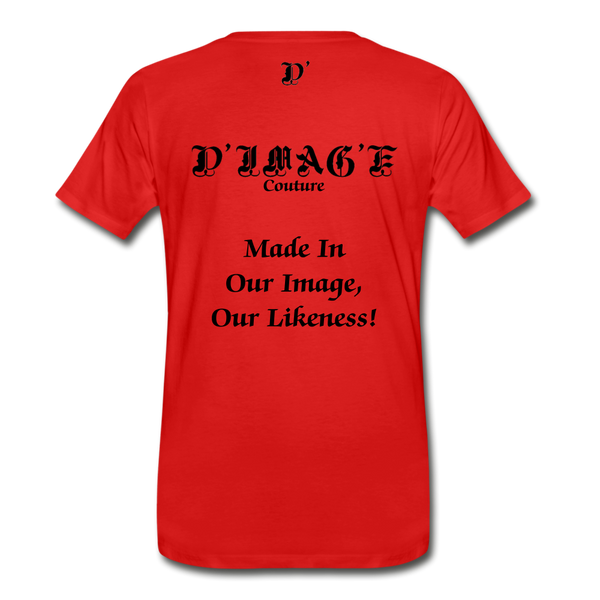 D'IMAG'E Couture Wordmark & Slogan Men's Premium T-Shirt - red