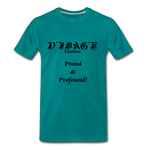 D'IMAG'E Couture Wordmark & Slogan Men's Premium T-Shirt - teal