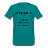 D'IMAG'E Couture Wordmark & Slogan Men's Premium T-Shirt - teal