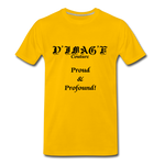 D'IMAG'E Couture Wordmark & Slogan Men's Premium T-Shirt - sun yellow