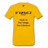 D'IMAG'E Couture Wordmark & Slogan Men's Premium T-Shirt - sun yellow