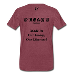 D'IMAG'E Couture Wordmark & Slogan Men's Premium T-Shirt - heather burgundy