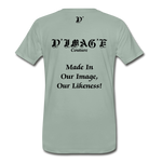 D'IMAG'E Couture Wordmark & Slogan Men's Premium T-Shirt - steel green