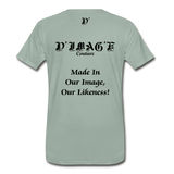 D'IMAG'E Couture Wordmark & Slogan Men's Premium T-Shirt - steel green