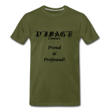 D'IMAG'E Couture Wordmark & Slogan Men's Premium T-Shirt - olive green