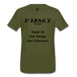 D'IMAG'E Couture Wordmark & Slogan Men's Premium T-Shirt - olive green