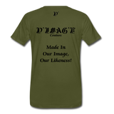 D'IMAG'E Couture Wordmark & Slogan Men's Premium T-Shirt - olive green