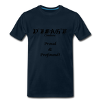 D'IMAG'E Couture Wordmark & Slogan Men's Premium T-Shirt - deep navy