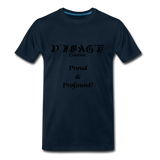 D'IMAG'E Couture Wordmark & Slogan Men's Premium T-Shirt - deep navy