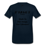 D'IMAG'E Couture Wordmark & Slogan Men's Premium T-Shirt - deep navy