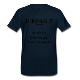 D'IMAG'E Couture Wordmark & Slogan Men's Premium T-Shirt - deep navy