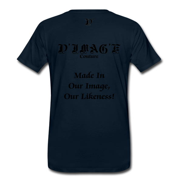 D'IMAG'E Couture Wordmark & Slogan Men's Premium T-Shirt - deep navy