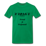 D'IMAG'E Couture Wordmark & Slogan Men's Premium T-Shirt - kelly green