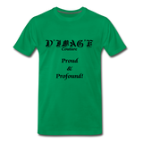 D'IMAG'E Couture Wordmark & Slogan Men's Premium T-Shirt - kelly green