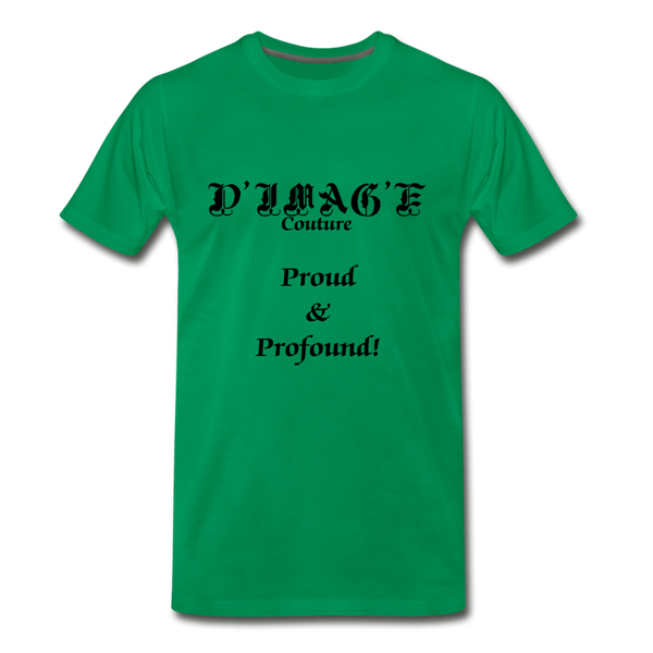 D'IMAG'E Couture Wordmark & Slogan Men's Premium T-Shirt - kelly green