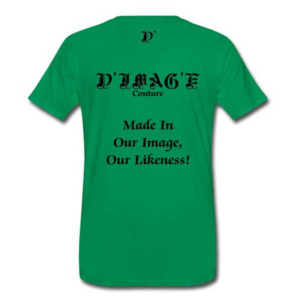 D'IMAG'E Couture Wordmark & Slogan Men's Premium T-Shirt - kelly green