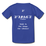 D'IMAG'E Legacy Wordmark & Slogan Hanes Youth Tagless T-Shirt - royal blue