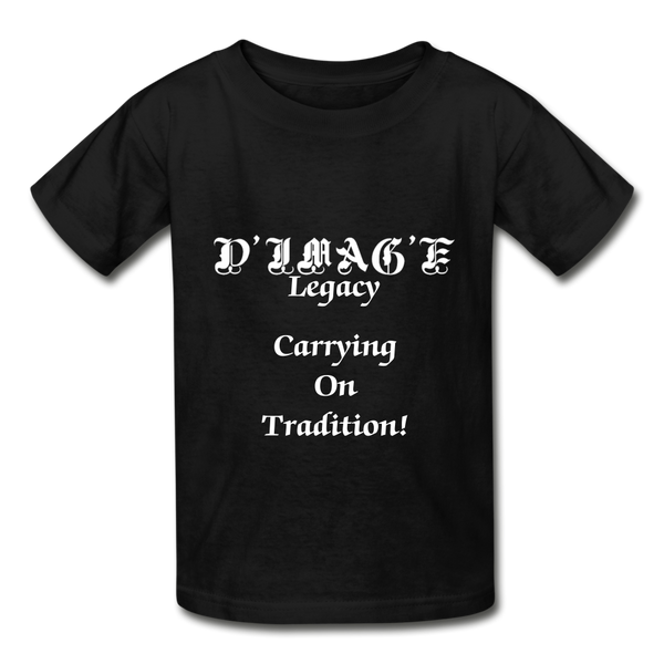 D'IMAG'E Legacy Wordmark & Slogan Hanes Youth Tagless T-Shirt - black