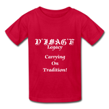 D'IMAG'E Legacy Wordmark & Slogan Hanes Youth Tagless T-Shirt - red