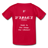 D'IMAG'E Legacy Wordmark & Slogan Hanes Youth Tagless T-Shirt - red