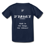 D'IMAG'E Legacy Wordmark & Slogan Hanes Youth Tagless T-Shirt - navy